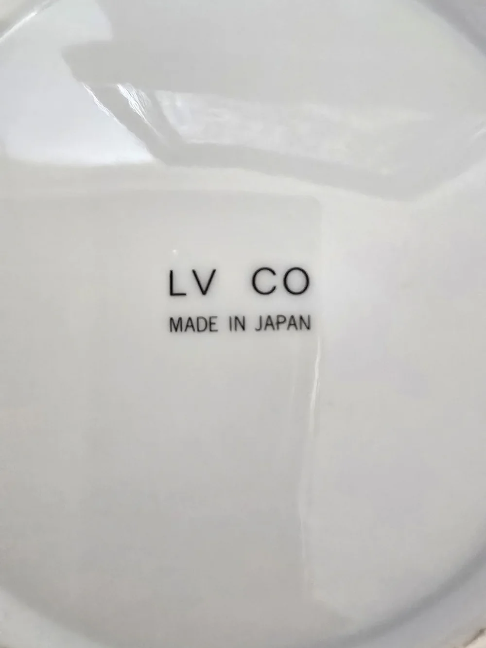 LV CO White Fruit Porcelain Plates with Gold Rim - 6 Japan Vintage